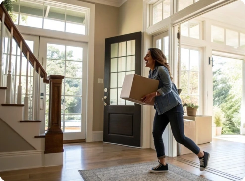 woman preparing for placement in a D.C. group home