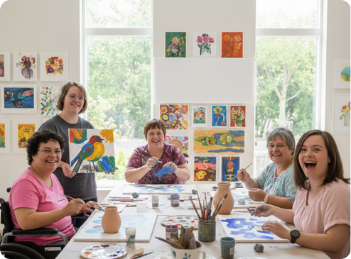 Women with IDD expressing through art